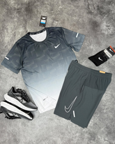 Combo Camiseta + Short + Tênis + Meia Nike - Preto/Branco