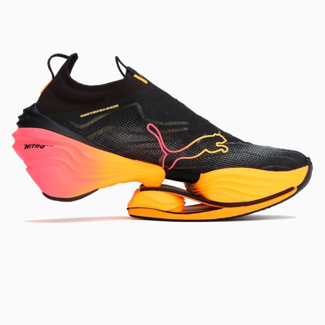 Puma Fast-RB Nitro Elite - Preto com Laranja e Rosa