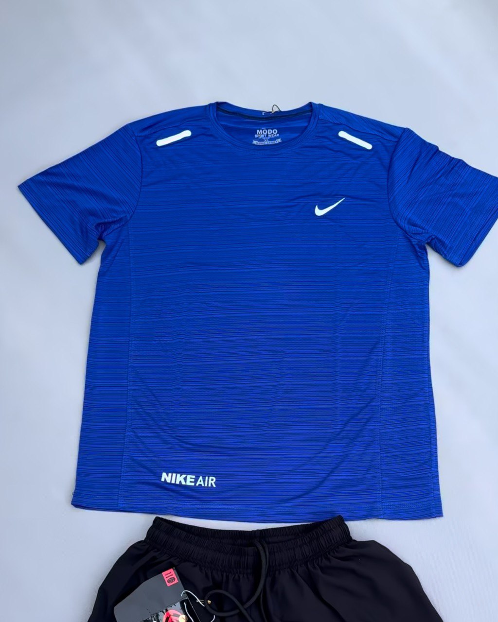 Conjunto Camiseta + Short Dri-Fit Nike - Azul/Preto