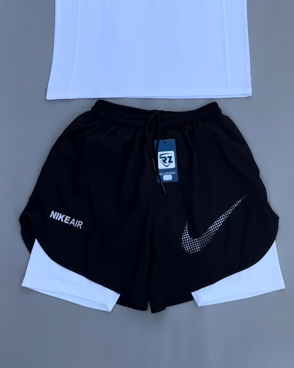 Conjunto Camiseta + Short Dri-Fit Air Jordan - Branco/Preto