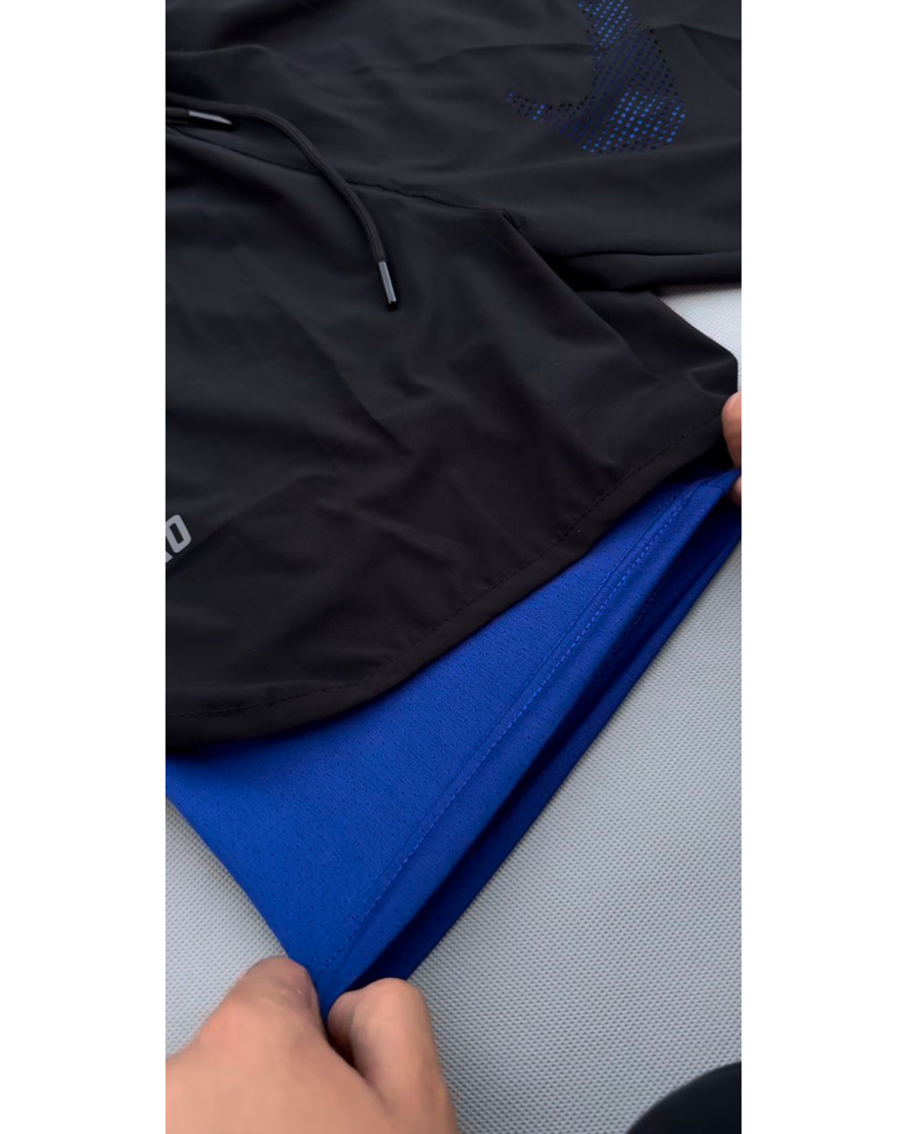 Conjunto Camiseta + Short Dri-Fit Nike - Azul/Preto